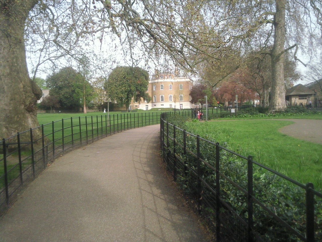 Lawns and flower beds in Manor House Gardens, Lee